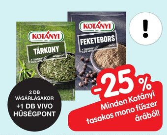 Spar Minden Kotányi tasakos mono fűszer árából! ajánlat