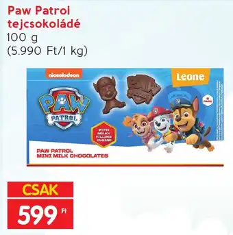 Paw Patrol tejcsokoládé 100 g