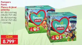 Pampers Pants Mancs őrjárat pelenka 60 / 66 db