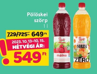 Pölöskei szörp 1 l