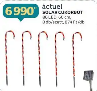 Auchan actuel SOLAR CUKORBOT 80 LED ajánlat