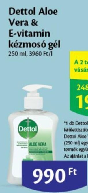 Dettol Aloe Vera & E-vitamin kézmosó gél 250ml