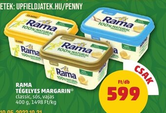 PENNY RAMA TÉGELYES MARGARIN 400 g ajánlat