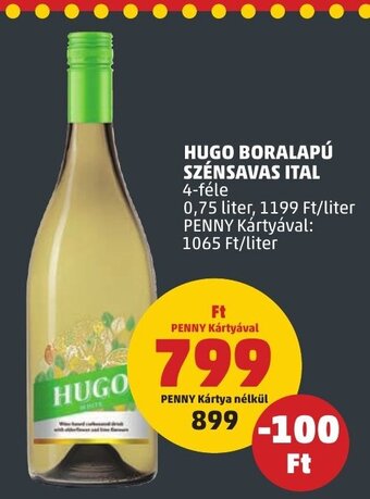 PENNY HUGO BORALAPÚ SZÉNSAVAS ITAL 0,75 l ajánlat