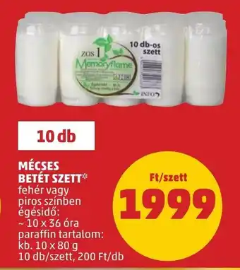 PENNY MÉCSES BETÉT SZETT 10 db ajánlat