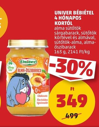 PENNY UNIVER BÉBIÉTEL 4 HÓNAPOS KORTÓL 163 g ajánlat