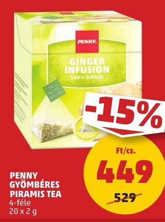PENNY PENNY GYÖMBÉRES PIRAMIS TEA 20 x 2 g ajánlat