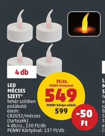 PENNY LED MÉCSES SZETT 4 db ajánlat
