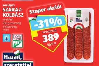ALDI KOKÁRDÁS SZÁRAZ-KOLBÁSZ 100 g ajánlat