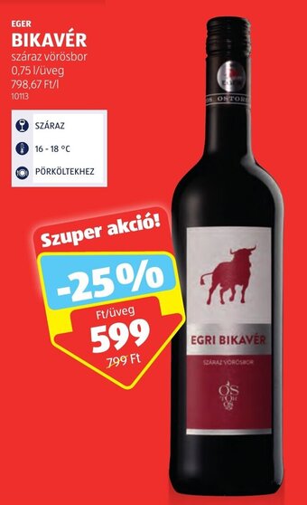 ALDI EGER BIKAVÉR 0,75 l ajánlat