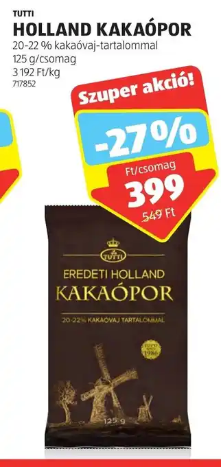 ALDI TUTTI HOLLAND KAKAÓPOR 125 g ajánlat