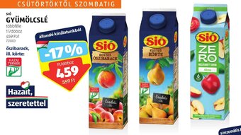 ALDI SIÓ GYÜMÖLCSLÉ 1 l ajánlat