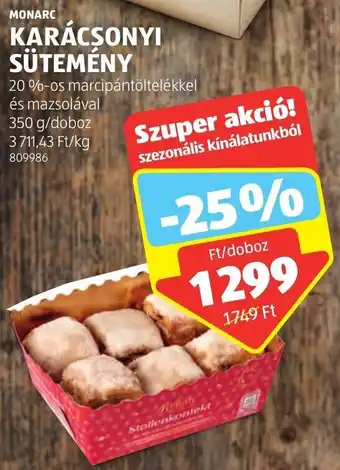 ALDI MONARC KARÁCSONYI SÜTEMÉNY 350g ajánlat