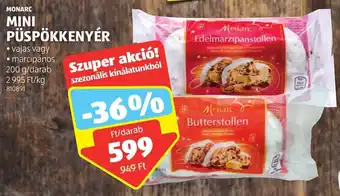 ALDI MONARC MINI PÜSPÖKKENYÉR 200g ajánlat