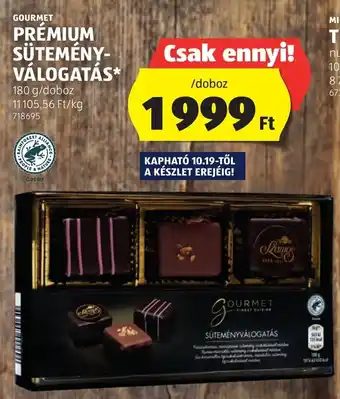 ALDI GOURMET PRÉMIUM SÜTEMÉNY-VÁLOGATÁS 180g ajánlat