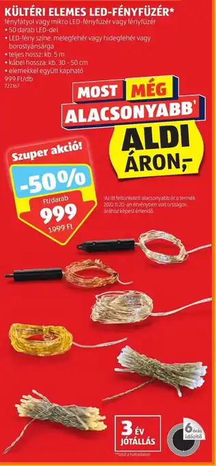 KÜLTÉRI ELEMES LED-FÉNYFÜZÉR