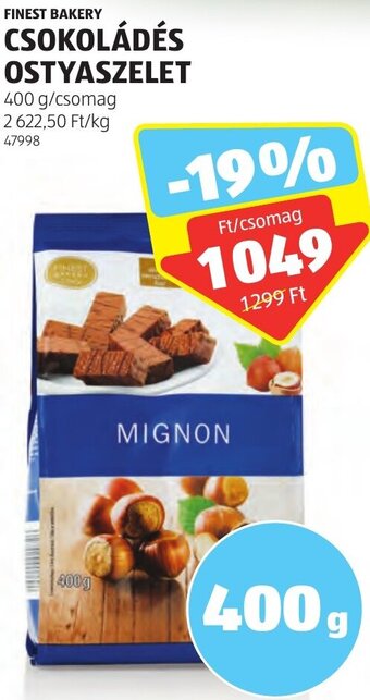 ALDI FINEST BAKERY CSOKOLÁDÉS OSTYASZELET 400g ajánlat