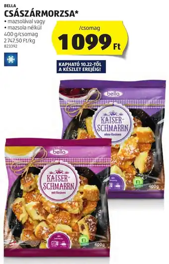 ALDI BELLA CSÁSZÁRMORZSA 400g ajánlat