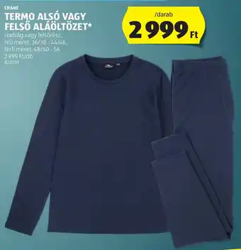 ALDI CRANE TERMO ALSÓ VAGY FELSŐ ALÁÖLTÖZET ajánlat