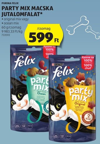 PURINA FELIX PARTY MIX MACSKA JUTALOMFALAT 60g