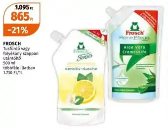 Müller FROSCH Tusfürdő vagy folyékony szappan utántöltő 500ml ajánlat