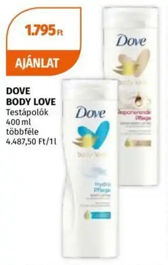 Müller DOVE BODY LOVE Testápolók 400 ml ajánlat