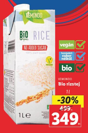 Lidl VEMONDO Bio rizstej 1 l ajánlat