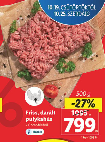 Lidl Friss, darált pulykahús 500 g ajánlat