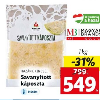 Lidl HAZÁNK KINCSEI Savanyított káposzta 1 kg ajánlat