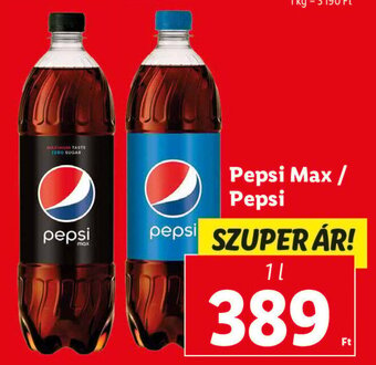 Lidl Pepsi Max / Pepsi 1 l ajánlat