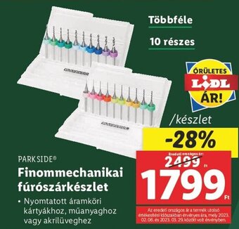 Lidl PARKSIDE Finommechanikai fúrószárkészlet ajánlat