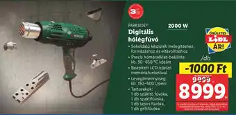 Lidl PARKSIDE Digitális hőlégfúvó 1 db ajánlat