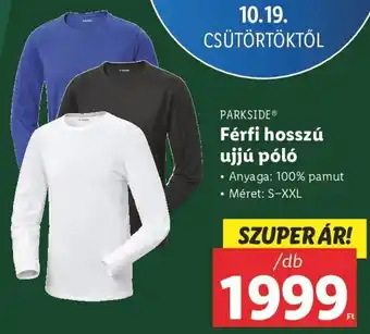 Lidl PARKSIDE Férfi hosszú ujjú póló 1 db ajánlat
