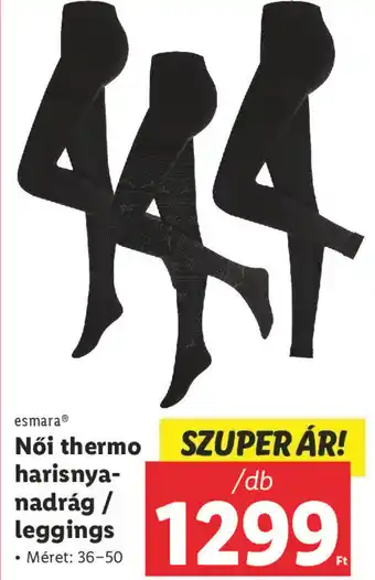 Lidl esmara Női thermo harisnya-nadrág / leggings Méret: 36-50 ajánlat
