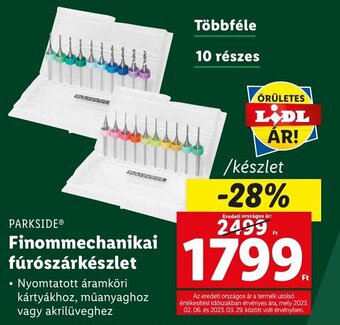 Lidl PARKSIDE Finommechanikai fúrószárkészlet ajánlat