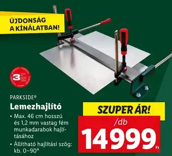 Lidl PARKSIDE Lemezhajlító ajánlat