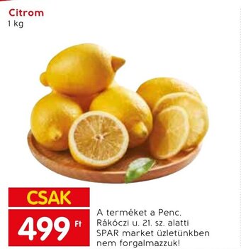Spar Citrom 1 kg ajánlat