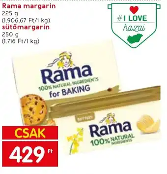 Spar Rama margarin 225 g, sütőmargarin 250g ajánlat