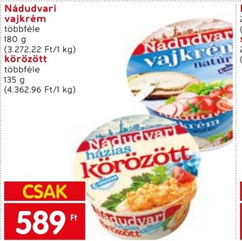 Spar Nádudvari vajkrém 180g körözött 135g ajánlat