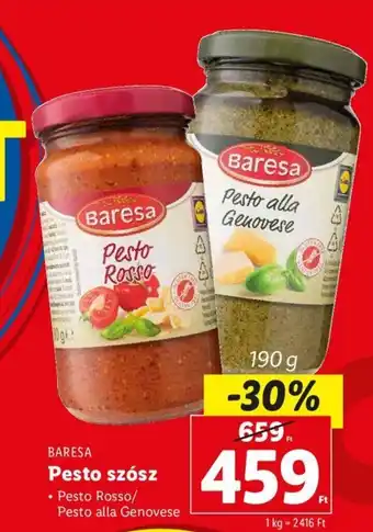 Lidl BARESA Pesto szósz 190 g ajánlat