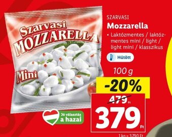 Lidl SZARVASI Mozzarella 100 g ajánlat