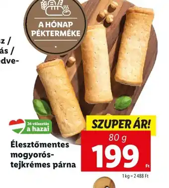 Lidl Élesztőmentes mogyorós-tejkrémes párna 80 g ajánlat