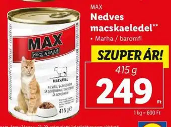 Lidl MAX Nedves macskaeledel 415 g ajánlat