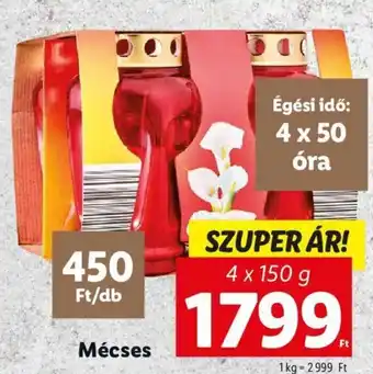 Lidl Mécses 4 x 150 g ajánlat