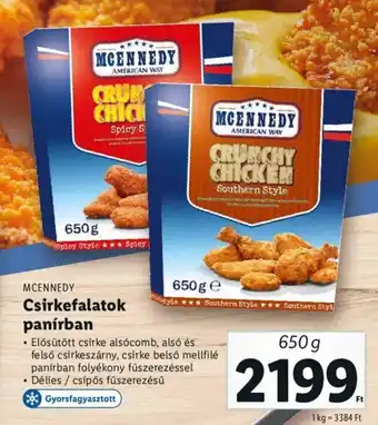 Lidl MCENNEDY Csirkefalatok panírban 650 g ajánlat