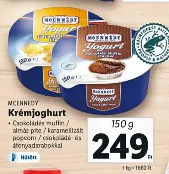 Lidl MCENNEDY Krémjoghurt 150 g ajánlat