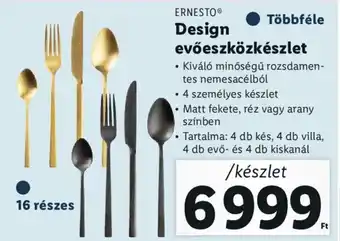 Lidl ERNESTO Design evőeszközkészlet ajánlat