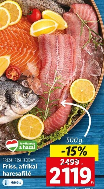 Lidl FRESH FISH TODAY Friss, afrikai harcsafilé 500g ajánlat