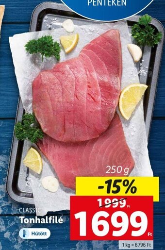 Lidl CLASSIC Tonhalfilé 250g ajánlat
