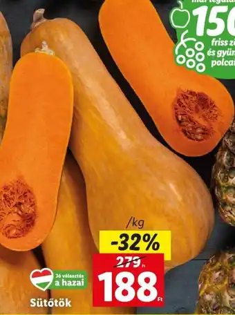 Lidl Sütőtök kg ajánlat